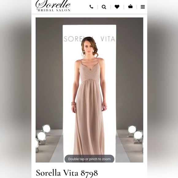 Sorella Vita gown with removable straps - Picture 2 of 7